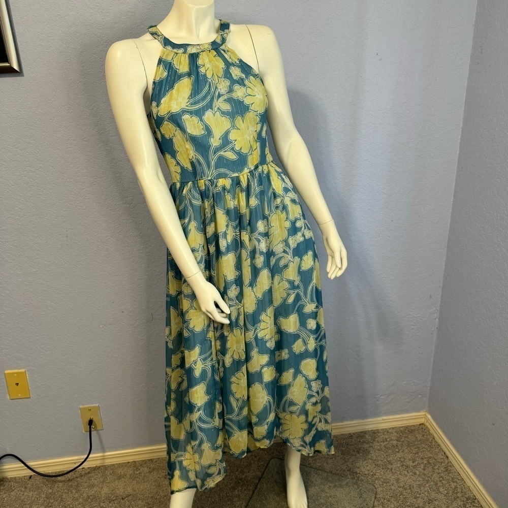 ModCloth Brave New Whirl Floral Lined Hi Low Maxi Vacation Dress